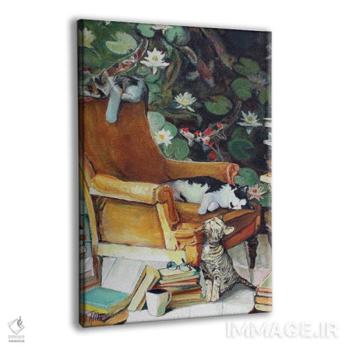 تابلو دکوراتیو تنبل کتابخوان ۵ اثر تیموتی آدام متیوز - نمای پرسپکتیو محصول