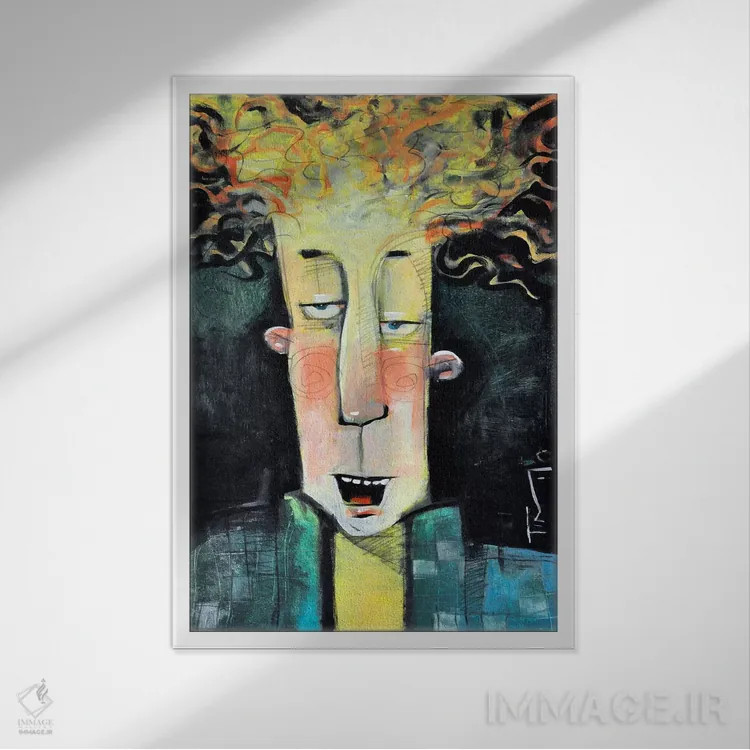 تابلو دکوراتیو رندی اثر تیم نیبرگ - نمای قابدار سفید