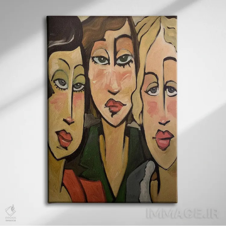 تابلو دکوراتیو سه الهه اثر تیم نیبرگ - نمای روبهرو روی دیوار