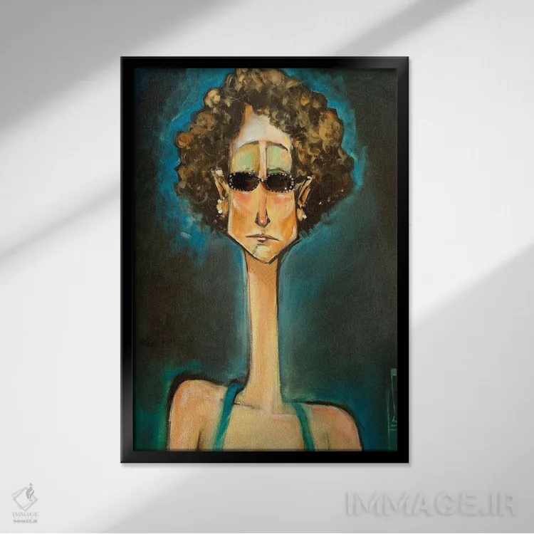 تابلو دکوراتیو آفتاب سوختگی اثر تیم نیبرگ - نمای قابدار مشکی