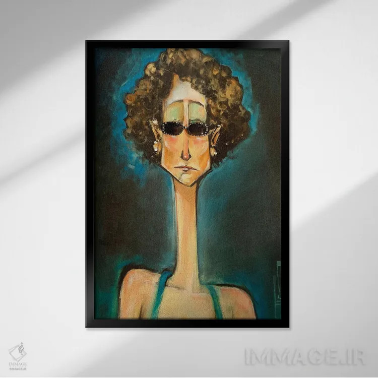 تابلو دکوراتیو آفتاب سوختگی اثر تیم نیبرگ - نمای قابدار مشکی