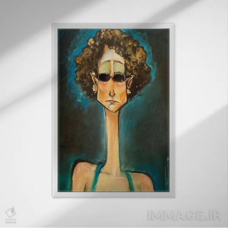 تابلو دکوراتیو آفتاب سوختگی اثر تیم نیبرگ - نمای قابدار سفید