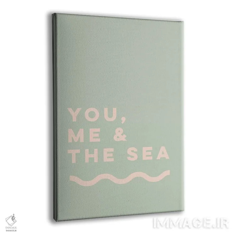 تابلو مینیمال Me & The Sea,تو، من و دریا اثر استیت بومی - نمای پرسپکتیو محصول