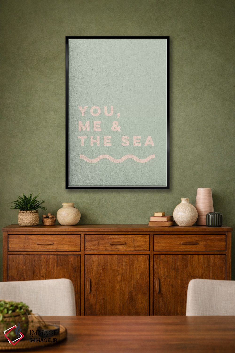 تابلو مینیمال Me & The Sea,تو، من و دریا اثر استیت بومی - D2B