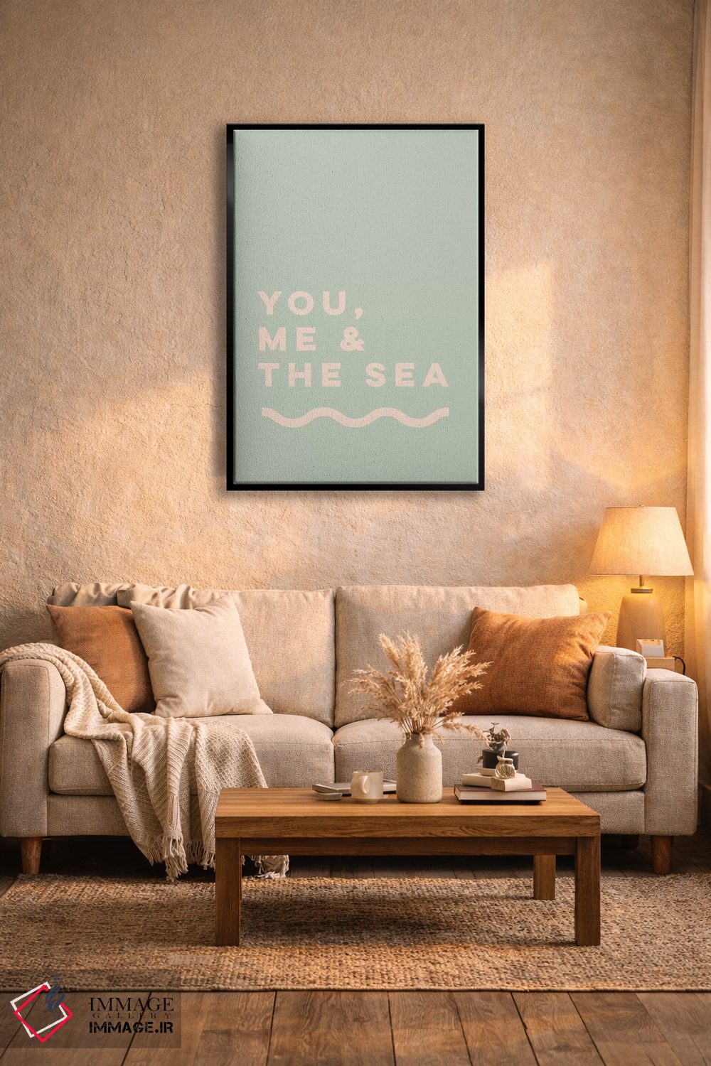 تابلو مینیمال Me & The Sea,تو، من و دریا اثر استیت بومی - D5B