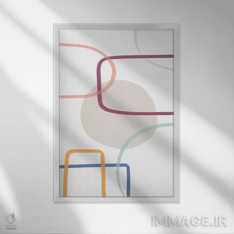 تابلو مینیمال راهی پیدا کن اثر استیت بومی - نمای قابدار سفید