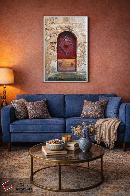 تابلو دکوراتیو در رنگارنگ در دیوار سنگی یک قلعه در فرانسه اثر تام هازل تاین - D3W