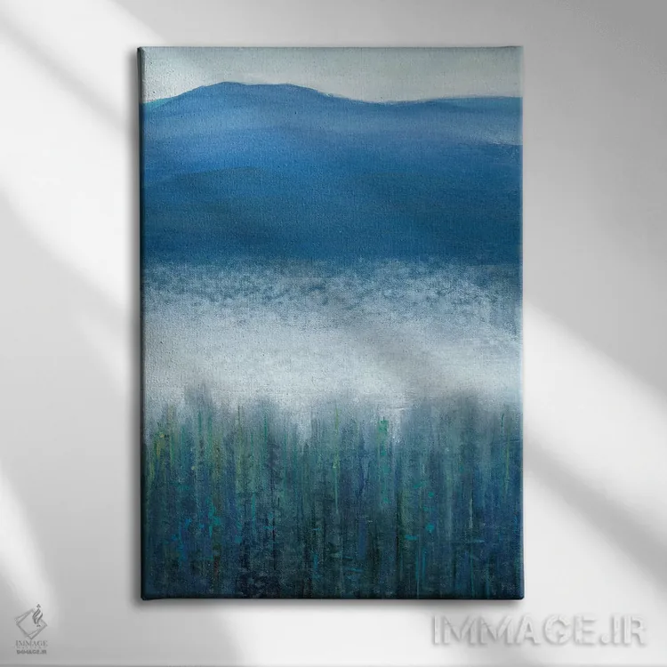 تابلو انتزاعی مه دره II اثر تیم اوتول - نمای روبهرو روی دیوار