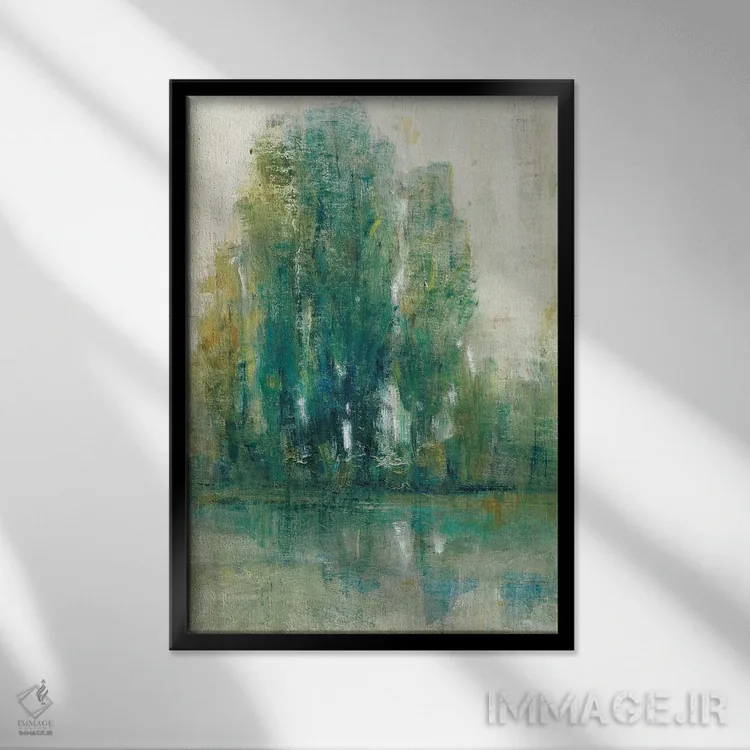 تابلو دکوراتیو منظره بهاری I اثر تیم اوتول - نمای قابدار مشکی