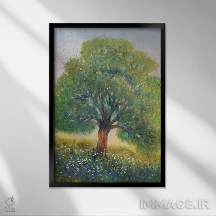 تابلو دکوراتیو ایستاده در مزرعه II اثر تیم اوتول - نمای قابدار مشکی
