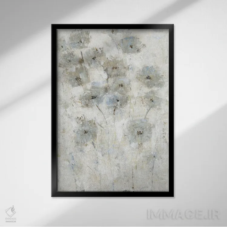 تابلو انتزاعی شکوفه زودهنگام II اثر تیم اوتول - نمای قابدار مشکی