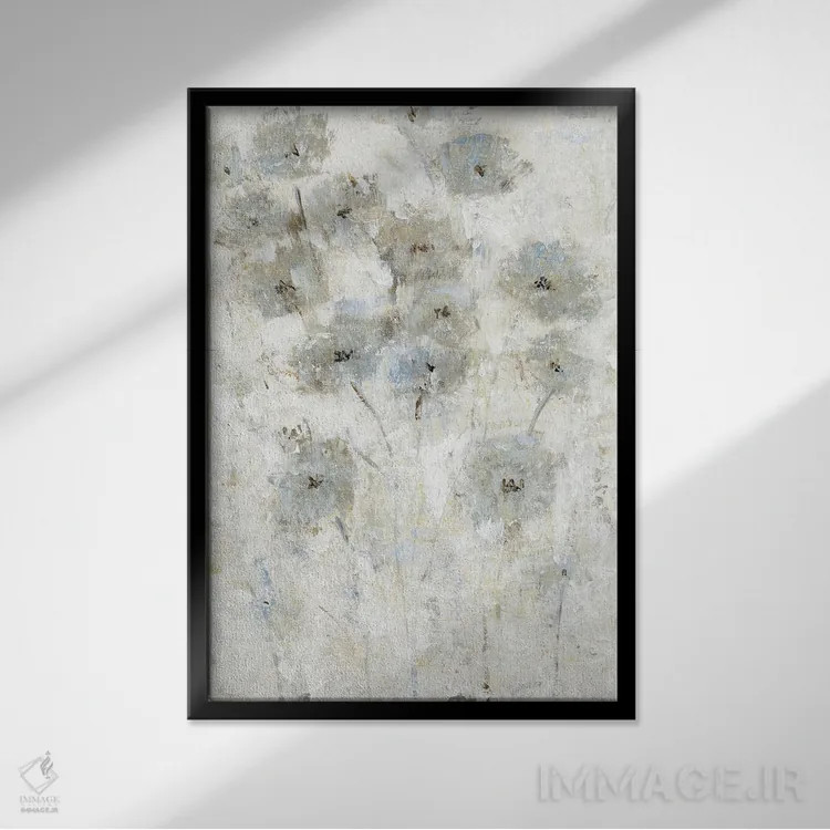 تابلو انتزاعی شکوفه زودهنگام II اثر تیم اوتول - نمای قابدار مشکی