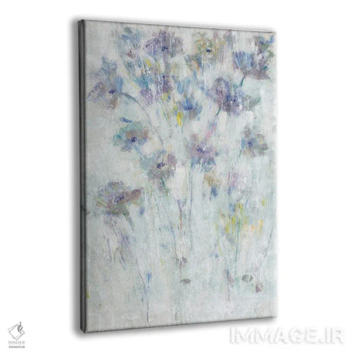 تابلو انتزاعی فرسکوی گل اسطوخودوس II اثر تیم اوتول - نمای پرسپکتیو محصول