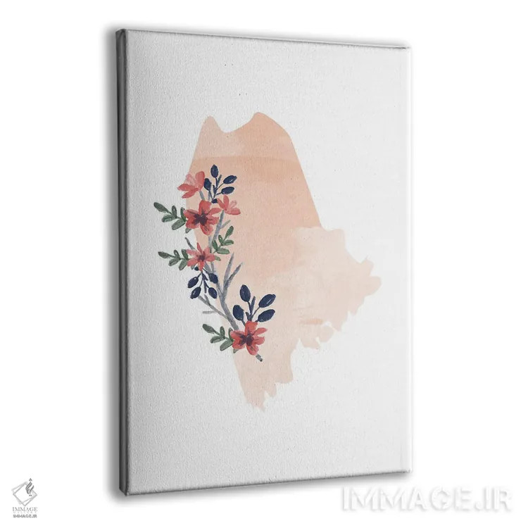 تابلو دکوراتیو طرح گل آبرنگی ایالت مین اثر تایپولوژی پیپر کو - نمای پرسپکتیو محصول