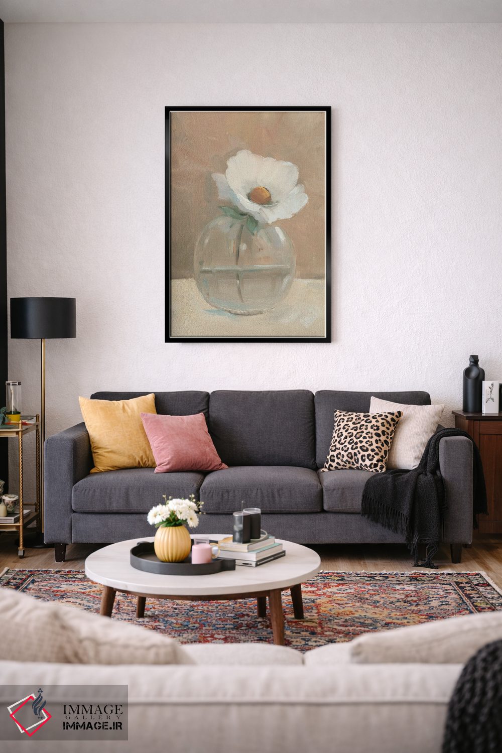 تابلو دکوراتیو طبیعت بی جان گوی شیشه ای I اثر تیم اوتول - D3B