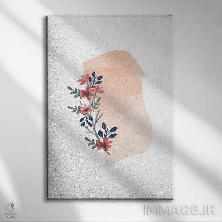 تابلو دکوراتیو طرح گل آبرنگی ایالت رود آیلند اثر تایپولوژی پیپر کو - نمای روبهرو روی دیوار