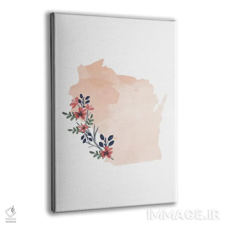 تابلو دکوراتیو ویسکانسین با طرح آبرنگ گلدار اثر تایپولوژی پیپر کو - نمای پرسپکتیو محصول