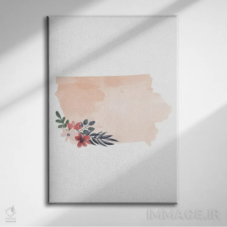 تابلو دکوراتیو ایوا با طرح آبرنگ گلدار اثر تایپولوژی پیپر کو - نمای روبهرو روی دیوار