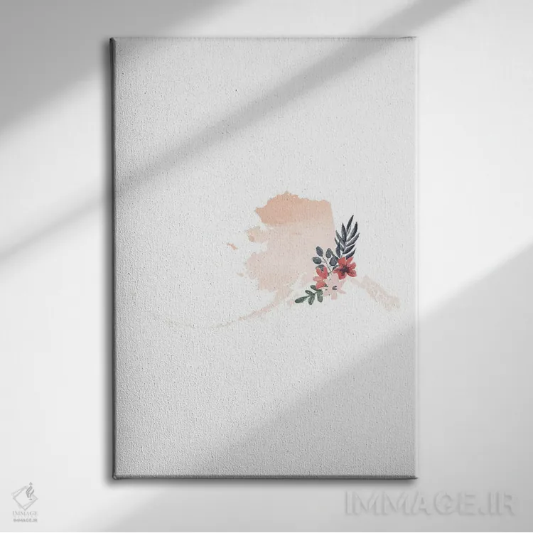 تابلو دکوراتیو آلاسکا با طرح آبرنگ گلدار اثر تایپولوژی پیپر کو - نمای روبهرو روی دیوار