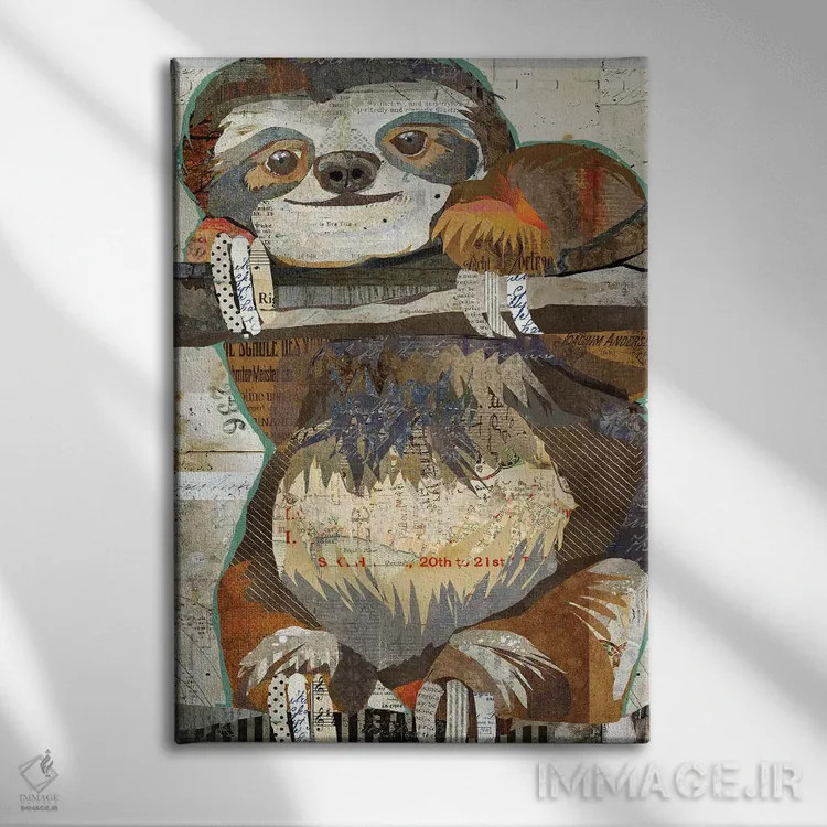 تابلو دکوراتیو تنبل اثر تراسی اندرسون - نمای روبهرو روی دیوار