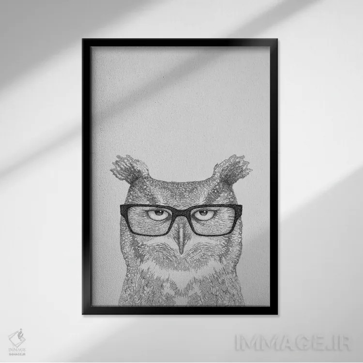 تابلو دکوراتیو صادقانه اثر تریسی اندروز - نمای قابدار مشکی