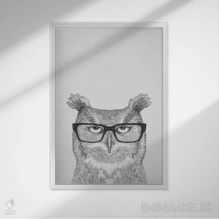 تابلو دکوراتیو صادقانه اثر تریسی اندروز - نمای قابدار سفید
