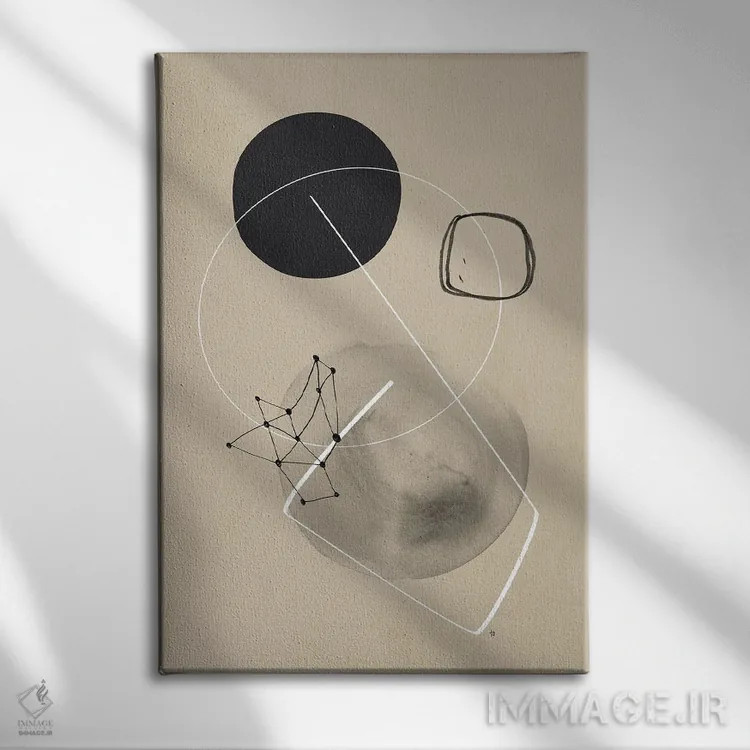 تابلو مینیمال ایکوس اثر تریسی اندروز - نمای روبهرو روی دیوار