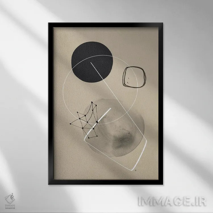 تابلو مینیمال ایکوس اثر تریسی اندروز - نمای قابدار مشکی