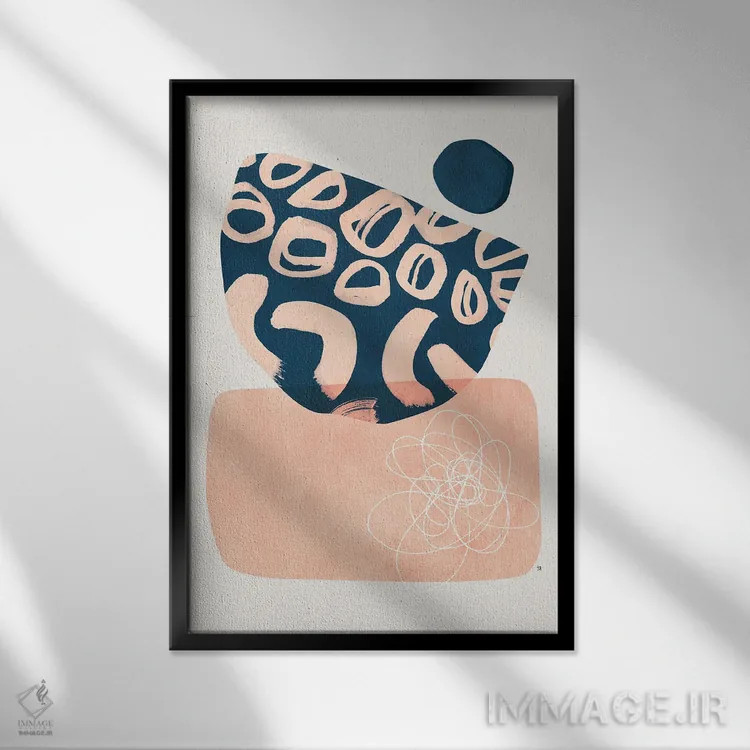 تابلو مینیمال کیان اثر تریسی اندروز - نمای قابدار مشکی