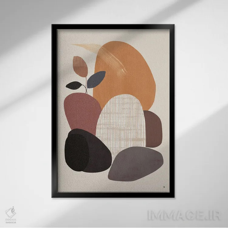 تابلو انتزاعی سمفونی اثر تریسی اندروز - نمای قابدار مشکی