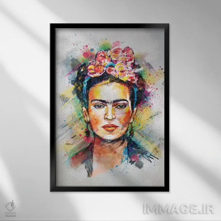 تابلو دکوراتیو فریدا کالو اثر تریسی اندروز - نمای قابدار مشکی