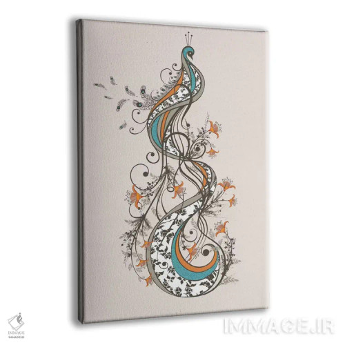 تابلو دکوراتیو طاووس اثر تریسی اندروز - نمای پرسپکتیو محصول