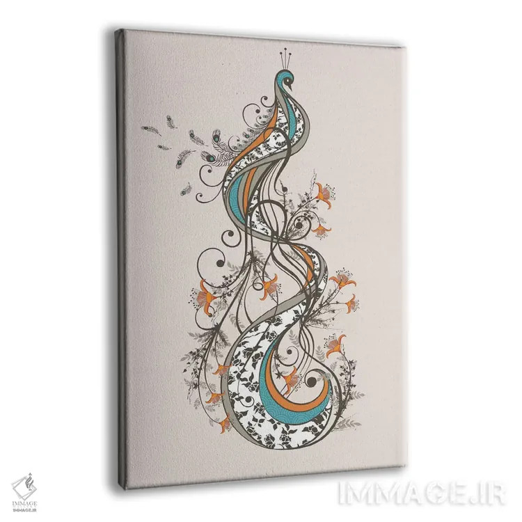 تابلو دکوراتیو طاووس اثر تریسی اندروز - نمای پرسپکتیو محصول