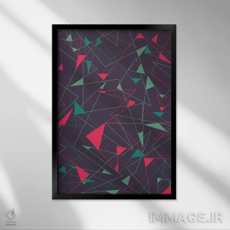 تابلو انتزاعی شورش اثر تریسی اندروز - نمای قابدار مشکی