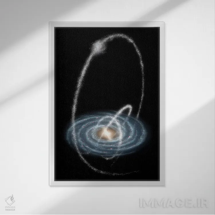تابلو دکوراتیو سه جریان تازه کشف شده که در ارتفاع بر فراز کهکشان راه… اثر استاک ترک ایمیجز - نمای قابدار سفید