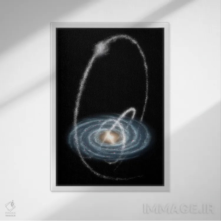 تابلو دکوراتیو سه جریان تازه کشف شده که در ارتفاع بر فراز کهکشان راه… اثر استاک ترک ایمیجز - نمای قابدار سفید