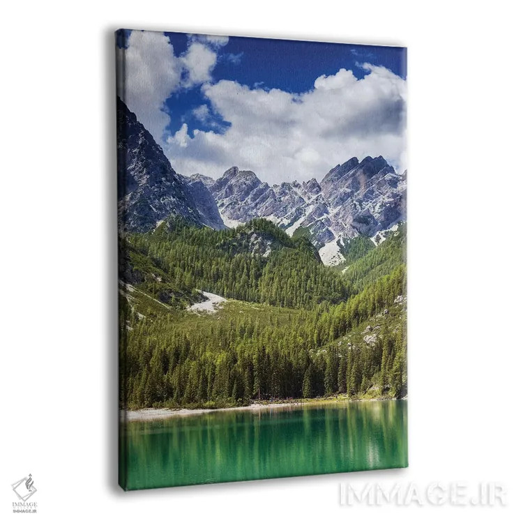 تابلو دکوراتیو Northern Italy.,دریاچه برایس و کوه های آلپ دولومیت، شمال ای… اثر اوگنی کوکلف - نمای پرسپکتیو محصول