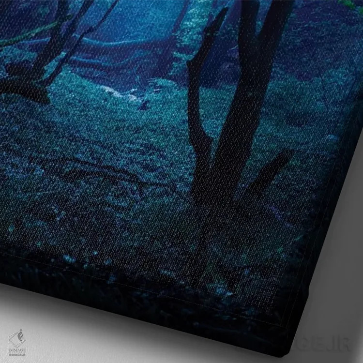 تابلو دکوراتیو Dark Forest, Liselund Slotspark, Denmark.,جنگل مه آلود و تا… اثر اوگنی کوکلف - نمای نزدیک بافت بوم