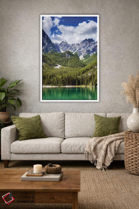 تابلو دکوراتیو Northern Italy.,دریاچه برایس و کوه های آلپ دولومیت، شمال ای… اثر اوگنی کوکلف - D1W