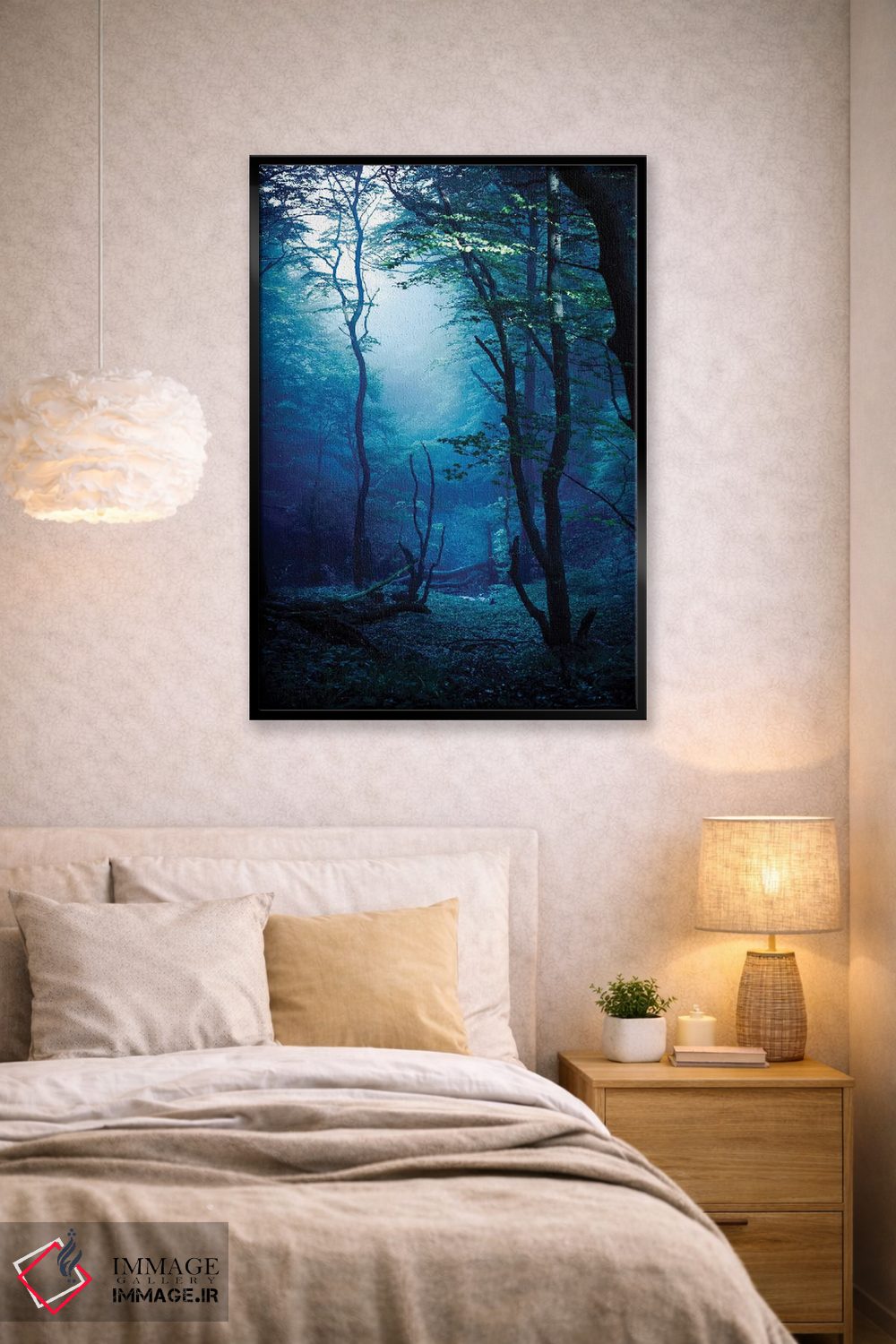 تابلو دکوراتیو Dark Forest, Liselund Slotspark, Denmark.,جنگل مه آلود و تا… اثر اوگنی کوکلف - D1B