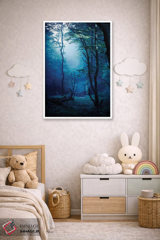 تابلو دکوراتیو Dark Forest, Liselund Slotspark, Denmark.,جنگل مه آلود و تا… اثر اوگنی کوکلف - D4W