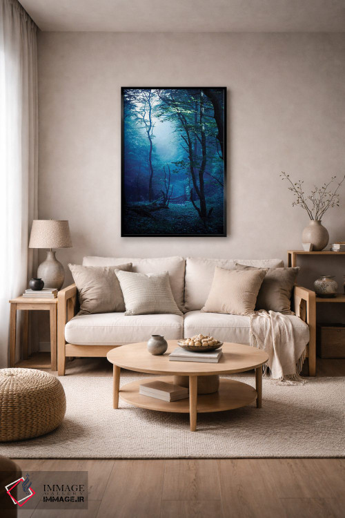 تابلو دکوراتیو Dark Forest, Liselund Slotspark, Denmark.,جنگل مه آلود و تا… اثر اوگنی کوکلف - D5B