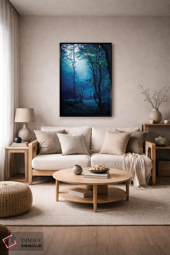 تابلو دکوراتیو Dark Forest, Liselund Slotspark, Denmark.,جنگل مه آلود و تا… اثر اوگنی کوکلف - D5B