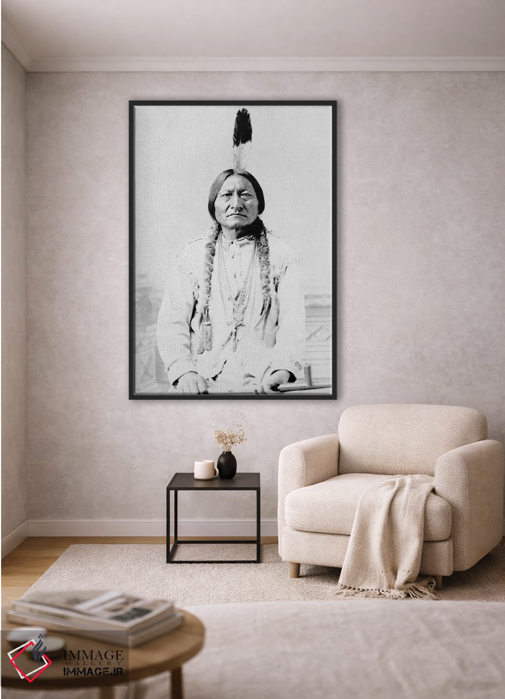 تابلو دکوراتیو A Hunkpapa Lakota Tribal Chief,سیتینگ بول، رئیس قبیله… اثر استاک ترک ایمیجز - D2B