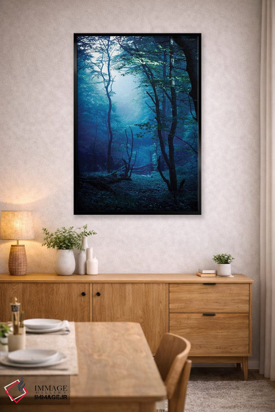 تابلو دکوراتیو Dark Forest, Liselund Slotspark, Denmark.,جنگل مه آلود و تا… اثر اوگنی کوکلف - D6B