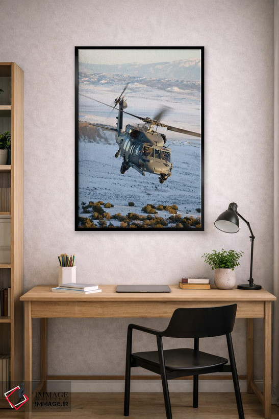 تابلو دکوراتیو هلیکوپتر HH-60G پیوهاوک در مسیر پروازی ارتفاع پایین بر… اثر های-جی پروداکشنز - D1B