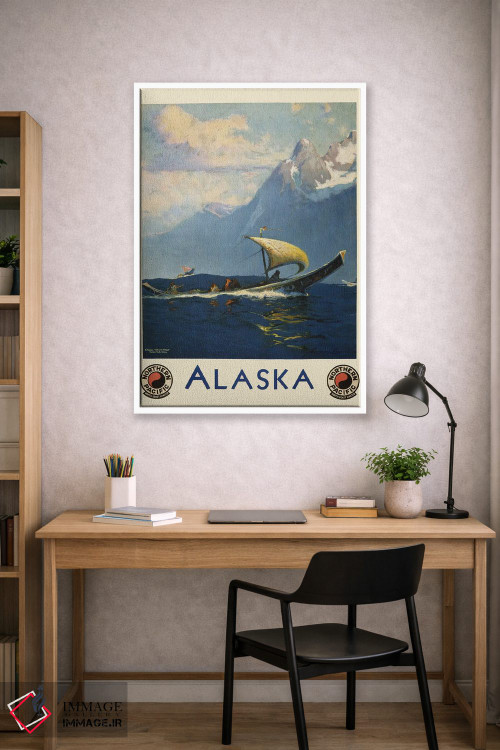 تابلو دکوراتیو Showing Umiaks Carrying Native Alaskans,پوستر قدیمی سف… اثر استاک ترک ایمیجز - D2W