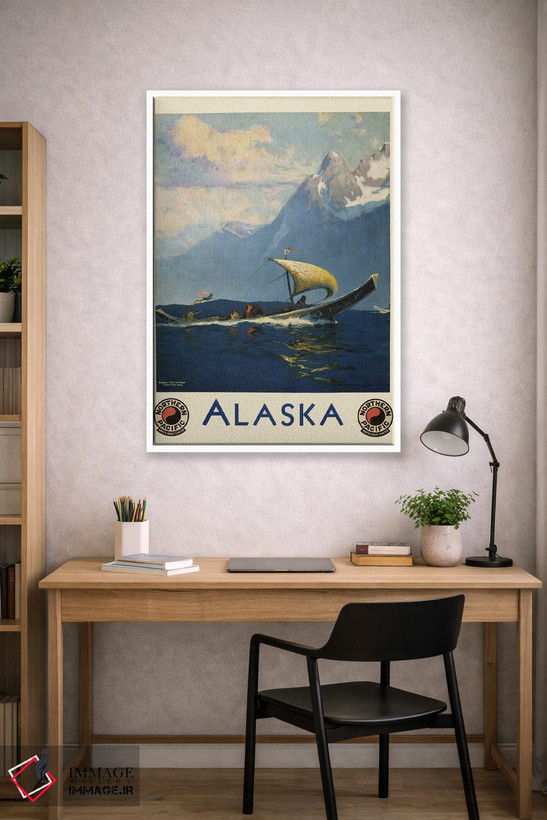 تابلو دکوراتیو Showing Umiaks Carrying Native Alaskans,پوستر قدیمی سف… اثر استاک ترک ایمیجز - D2W