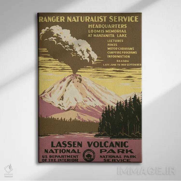تابلو دکوراتیو Ranger Naturalist Service, Circa 1938,پوستر قدیمی سفر… اثر استاک ترک ایمیجز - نمای روبهرو روی دیوار
