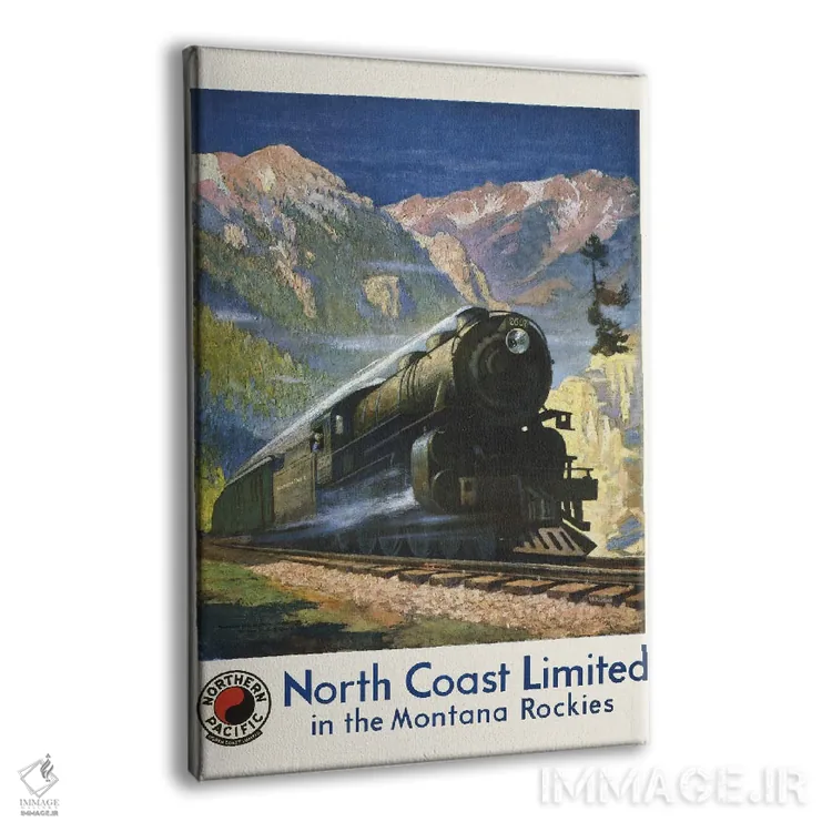 تابلو دکوراتیو Showing A Steam Engine In Bozeman Pass,پوستر قدیمی سفر… اثر استاک ترک ایمیجز - نمای پرسپکتیو محصول